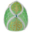 Bagutta Uovo Pasquale LED Verde con Motivo a Foglie 8x10 cm