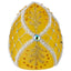 Bagutta Uovo Pasquale LED Giallo con Motivo a Foglie 8x10 cm