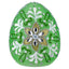 Bagutta Uovo Pasquale LED Verde con Fiori e Strass 8x10 cm