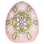 Bagutta Uovo Pasquale LED Rosa con Fiori e Strass 8x10 cm