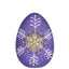 Bagutta Uovo Pasquale LED Viola con Fiore e Strass 14x20 cm