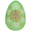 Bagutta Uovo Pasquale LED Verde con Fiore e Strass 18x25 cm