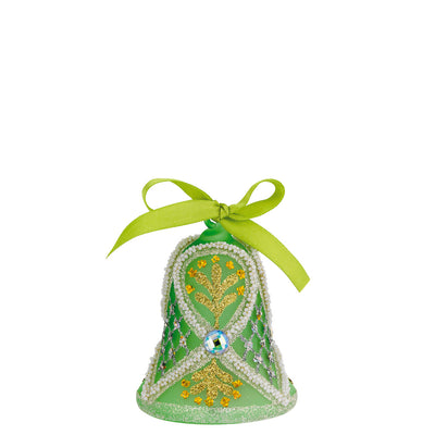 Bagutta Campanella Pasquale LED Verde con Motivo a Foglie 8 cm