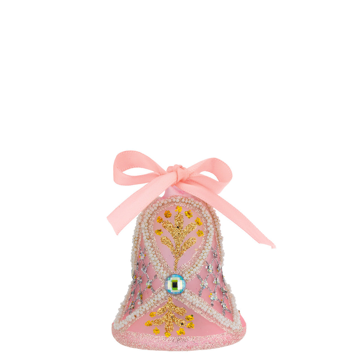 Bagutta Campanella Pasquale LED Rosa con Motivo a Foglie 8 cm