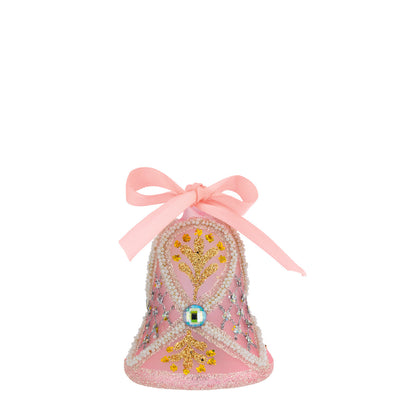 Bagutta Campanella Pasquale LED Rosa con Motivo a Foglie 8 cm