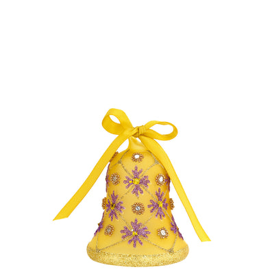 Bagutta Campanella Pasquale LED Gialla con Motivo Floreale Traforato 8 cm