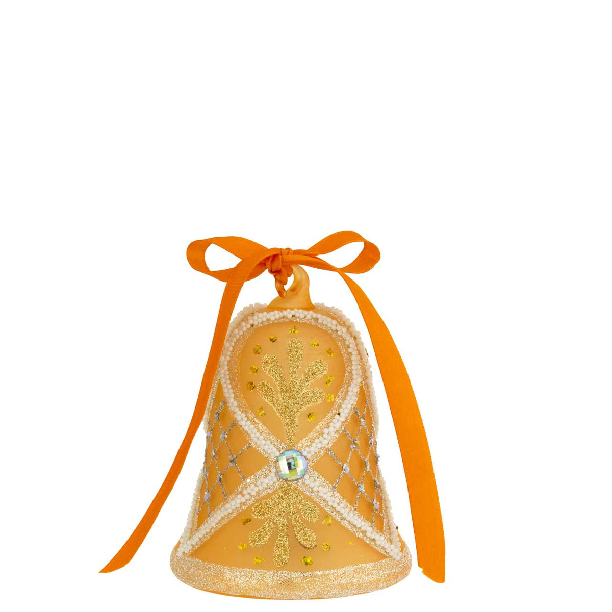 Bagutta Campanella Pasquale LED Arancione con Albero Decorato 10 cm
