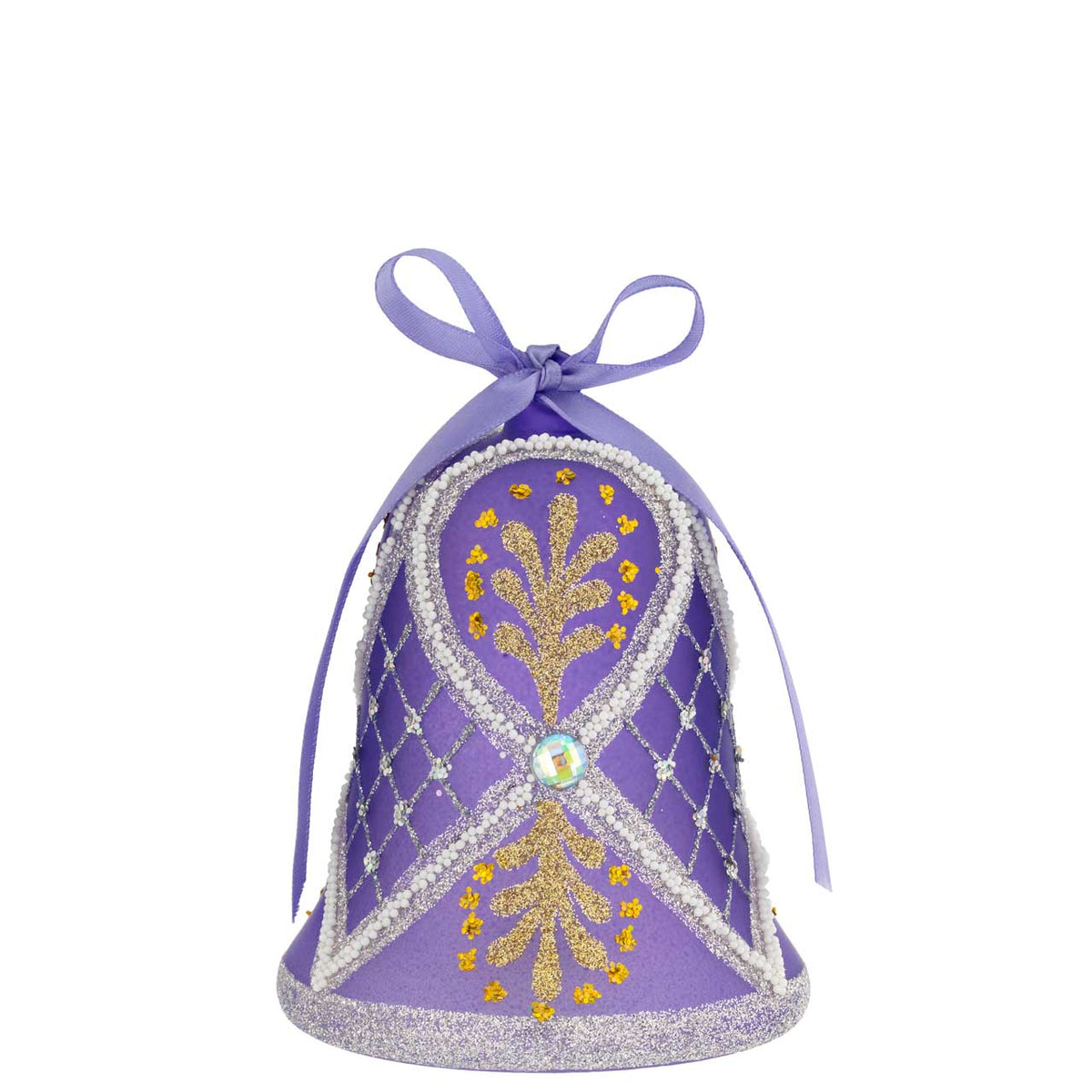 Bagutta Campanella Pasquale LED Viola con Albero Decorato 12 cm