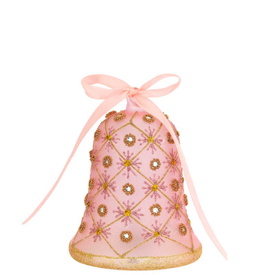 Bagutta Campanella Pasquale LED Rosa con Reticolo Floreale 12 cm