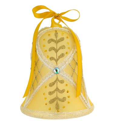 Bagutta Campanella Pasquale LED Gialla con Albero Decorato 15 cm