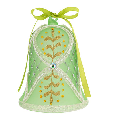 Bagutta Campanella Pasquale LED Verde con Albero Decorato 15 cm