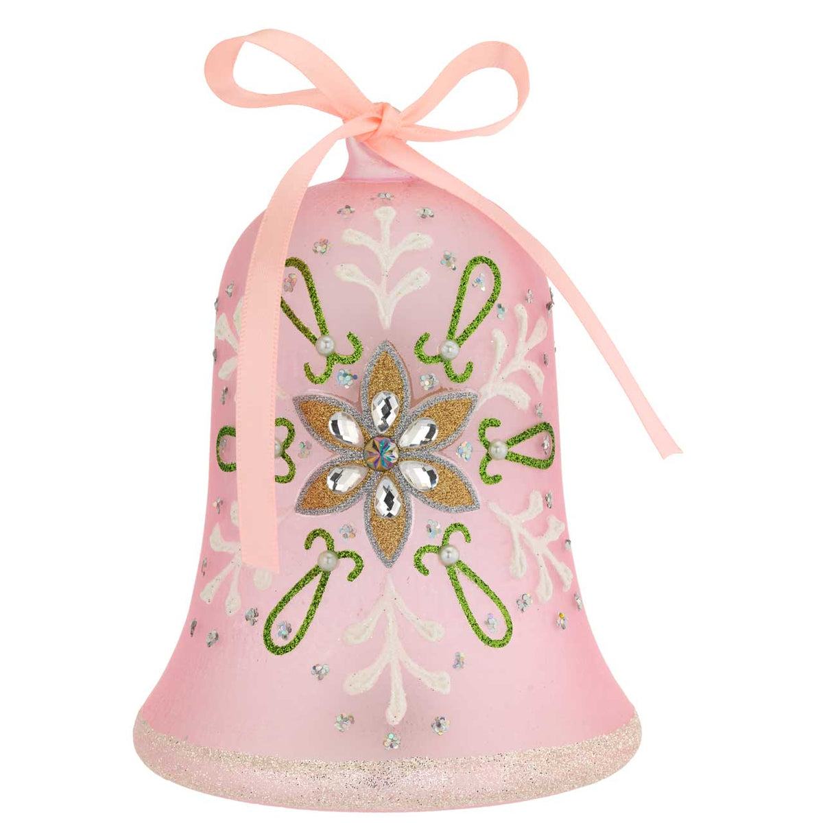 Bagutta Campanella Pasquale LED Rosa con Fiore Gioiello 15 cm