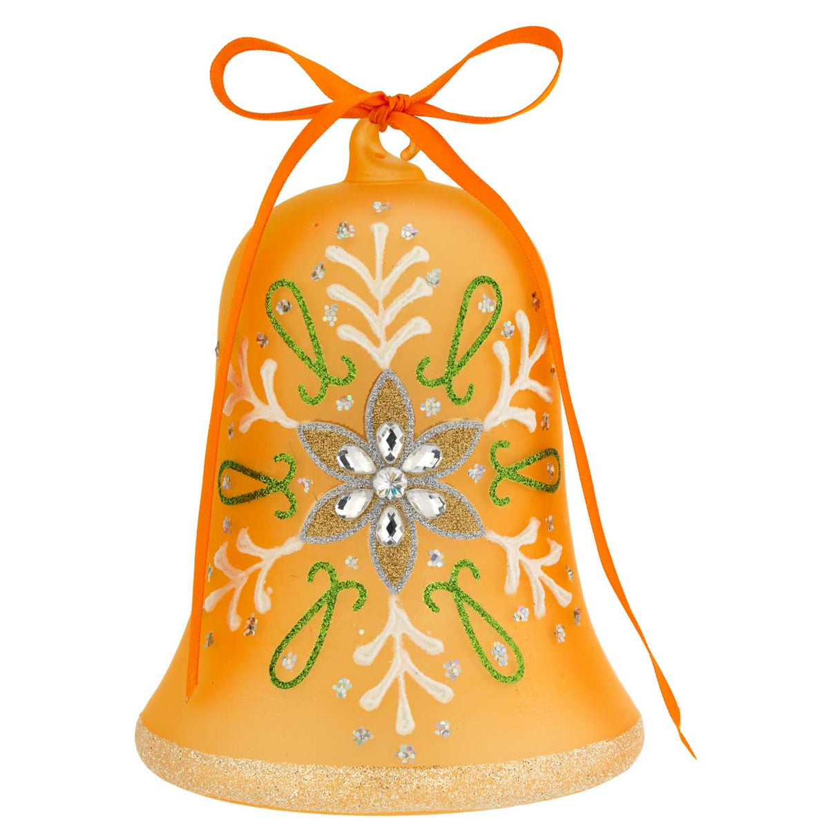 Bagutta Campanella Pasquale LED Arancione con Fiore Gioiello 15 cm