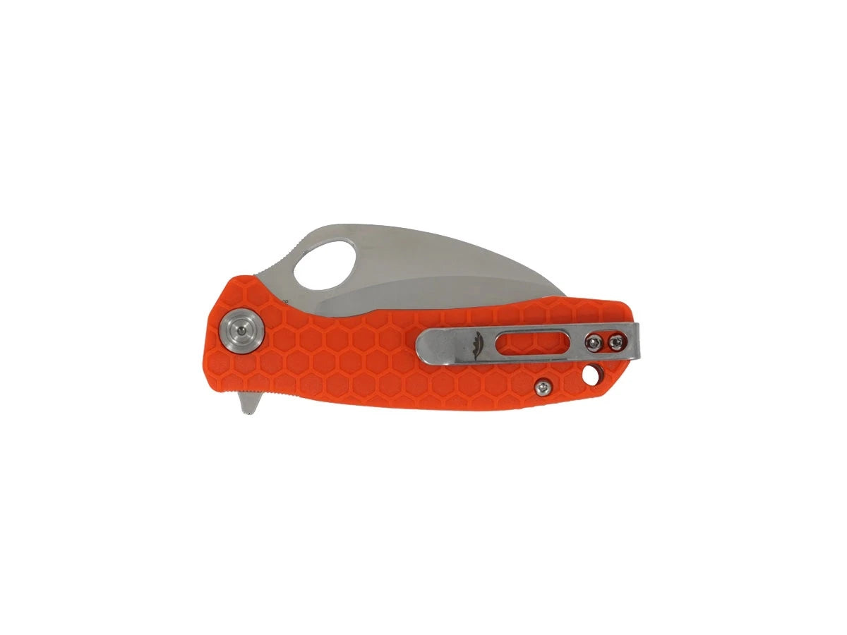 Honey Badger Claw Large Serrated HB1148 arancione, dettaglio lama dentellata