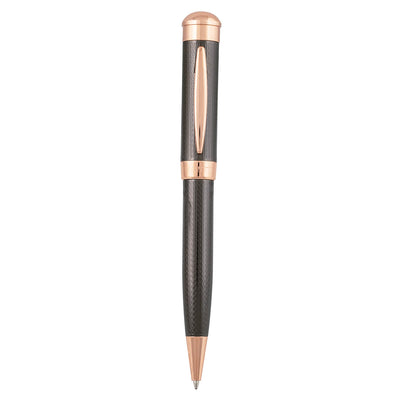 Bagutta Penna a Sfera Effetto Carbonio con Memoria USB 16 GB Canna di Fucile con Finiture Oro