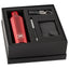 Bagutta Box Regalo Uomo con Bottiglia Termica AISI 304 Iron Red, Portafoglio, Penna e Portachiavi 23x25x9 cm