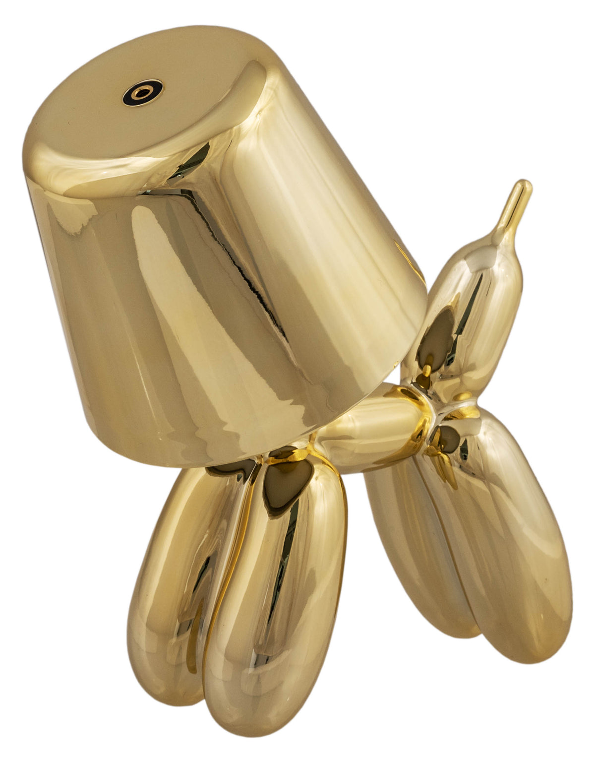 Bagutta Lampada LED Cagnolino Balloon Oro Ricaricabile USB Luce 3 Colori 10x19x14 cm
