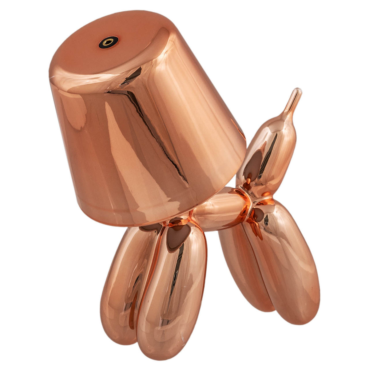 Bagutta Lampada LED Cagnolino Balloon Oro Rosa Ricaricabile USB Luce 3 Colori 10x19x14 cm