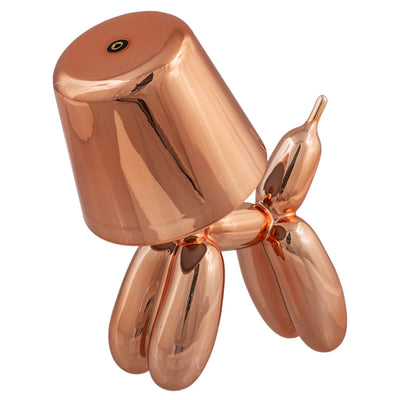 Bagutta Lampada LED Cagnolino Balloon Oro Rosa Ricaricabile USB Luce 3 Colori 10x19x14 cm
