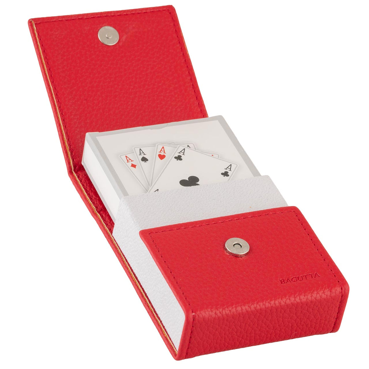 Bagutta Portamazzo Singolo per Carte da Gioco Rosso 7,5x10x3,5 cm