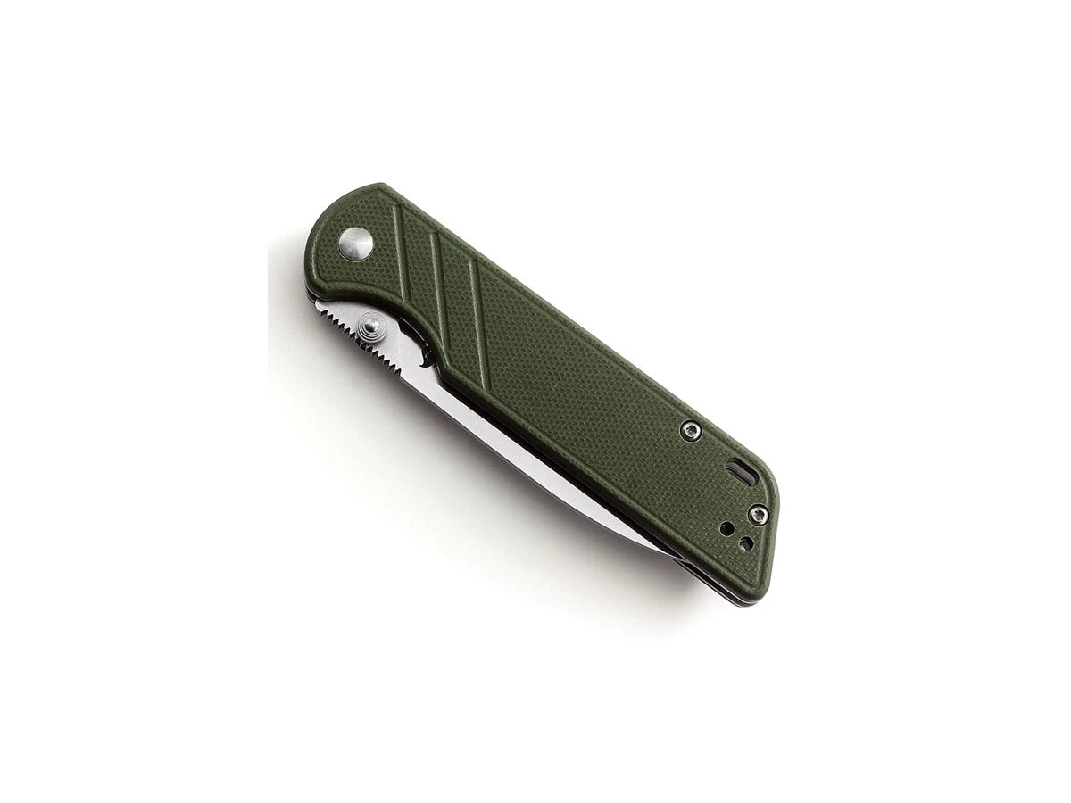 QSP Parrot G-10 QS102-B Green – dettaglio manico verde e lama
