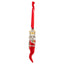 Bagutta Talismano Portafortuna Cornino Rosso con Dea Bendata e Monete 9,5 cm