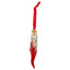 Bagutta Talismano Portafortuna Cornino Rosso con Dea Bendata e Cornucopia 9,5 cm