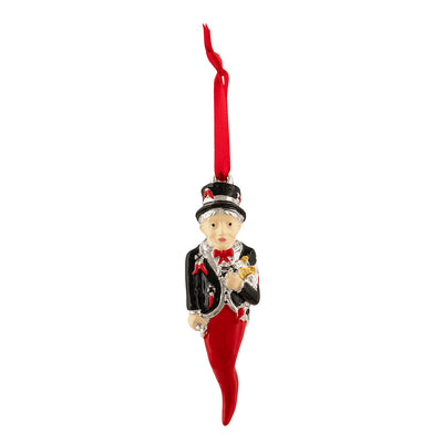 Bagutta Talismano Portafortuna Cornino Rosso con Gobbetto 9,5 cm