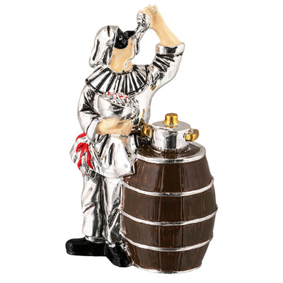 Bagutta Talismano Portafortuna Pulcinella che Mangia Spaghetti 9 cm
