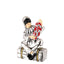 Bagutta Talismano Portafortuna Pulcinella con Peperoncini Seduto sul Baule 7 cm