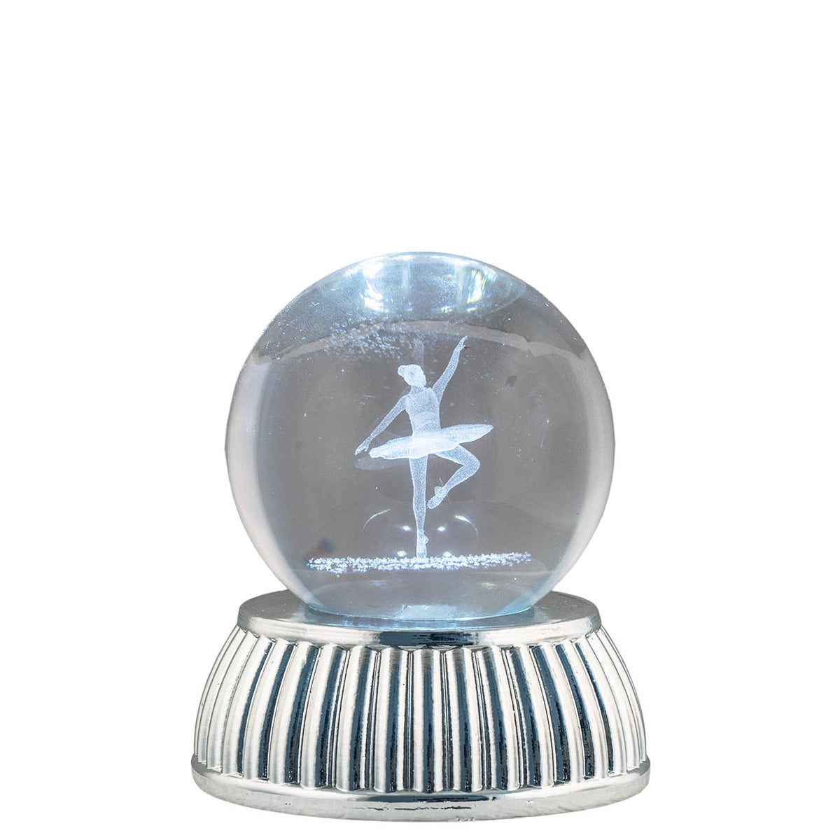 Bagutta Sfera di Cristallo LED Ballerina Diametro 6 cm Base Argentata
