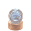 Bagutta Sfera di Cristallo LED Globo Terrestre Diametro 6 cm Base in Legno