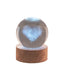 Bagutta Sfera di Cristallo LED Cuore Nuvola Diametro 6 cm Base in Legno