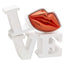 Bagutta Love Scultura Decorativa Bianca con Labbra Rosse 16x15 cm