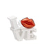 Bagutta Love Scultura Decorativa Bianca con Labbra Rosse 11x10 cm