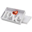 Bagutta Scultura Decorativa Scritta Love Bianca con Cuore Argentato 16x6,5 cm