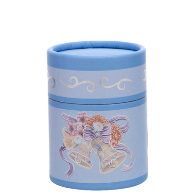 Bagutta Candela Pasquale in Bicchiere Decorato Campanelle Azzurro con Tealight 6,5x8,5 cm