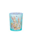 Bagutta Candela Pasquale in Bicchiere Decorato Coniglio Azzurro con Tealight 6,5x8,5 cm