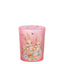 Bagutta Candela Pasquale in Bicchiere Decorato Coniglio Rosa con Tealight 6,5x8,5 cm