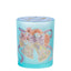 Bagutta Candela Pasquale in Bicchiere Decorato Campanelle Azzurro con Tealight 7,5x10,5 cm
