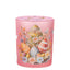 Bagutta Candela Pasquale in Bicchiere Decorato Coniglio Rosa con Tealight 7,5x10,5 cm