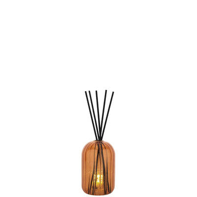 Bagutta Profumatore per Ambienti LED in Vetro Fesonato Arancio 6,5x10 cm Fragranza Inclusa