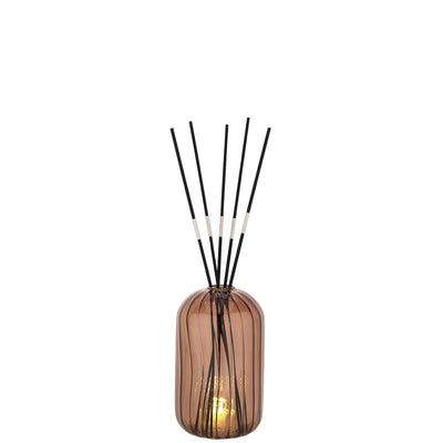 Bagutta Profumatore per Ambienti LED in Vetro Fesonato Tortora 8,5x14 cm Fragranza Inclusa