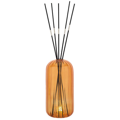 Bagutta Profumatore per Ambienti LED in Vetro Fesonato Arancio 10x20 cm Fragranza Inclusa