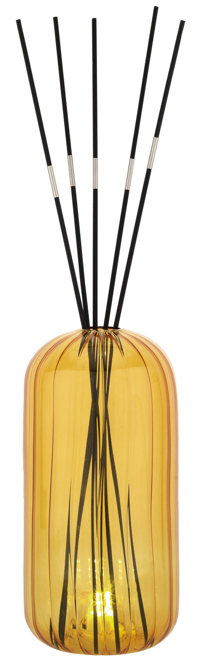 Bagutta Profumatore per Ambienti LED in Vetro Fesonato Giallo 10x20 cm Fragranza Inclusa