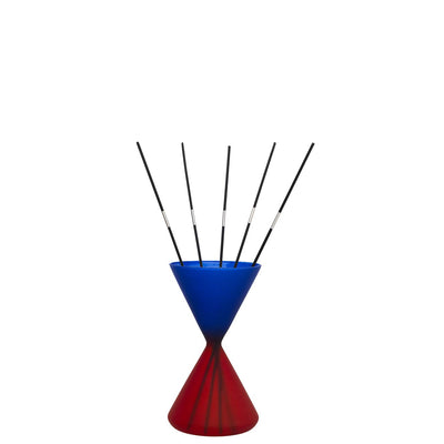 Bagutta Profumatore per Ambienti a Clessidra Rosso e Blu 10x18 cm Fragranza Inclusa
