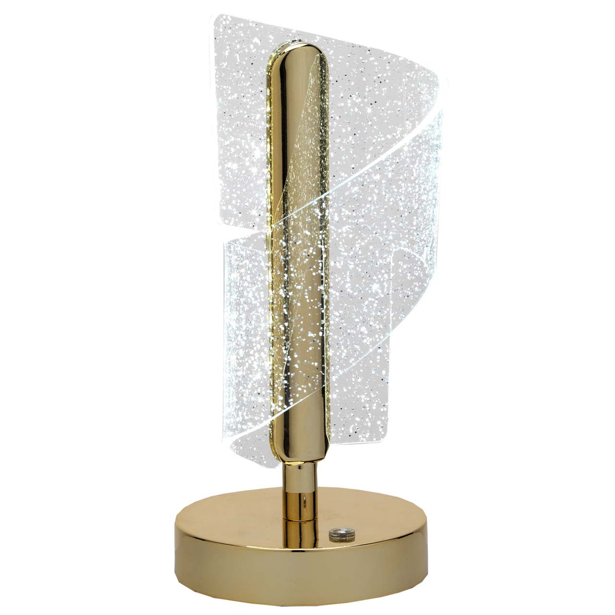 Bagutta Lampada LED in Acrilico Rifrangente Doppia Ala Ricaricabile USB 23 cm