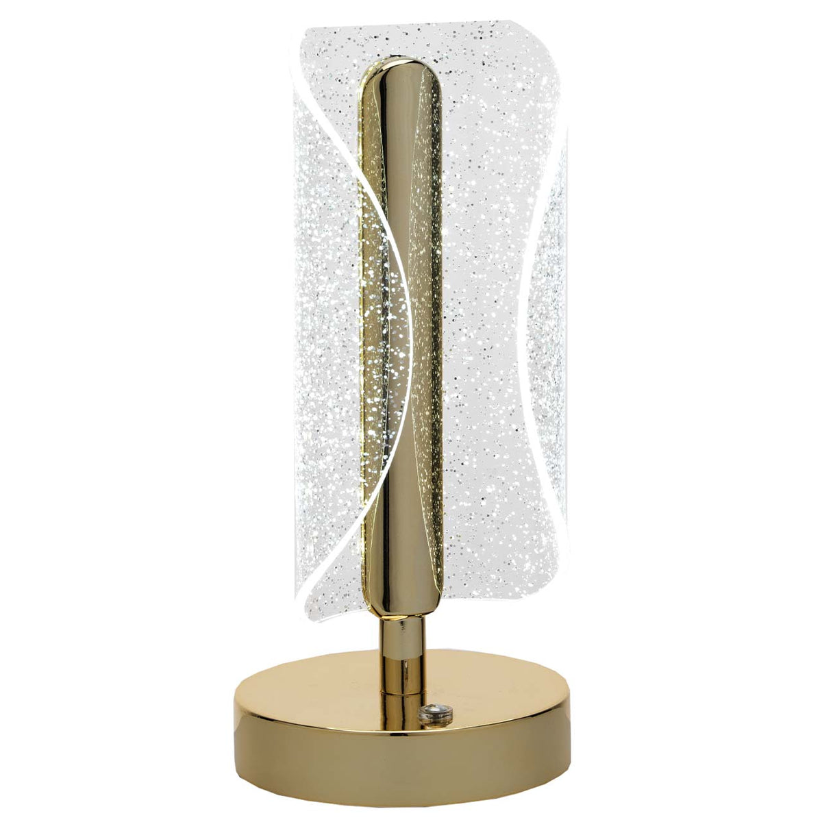Bagutta Lampada LED in Acrilico Rifrangente Ala Curva Ricaricabile USB 23 cm