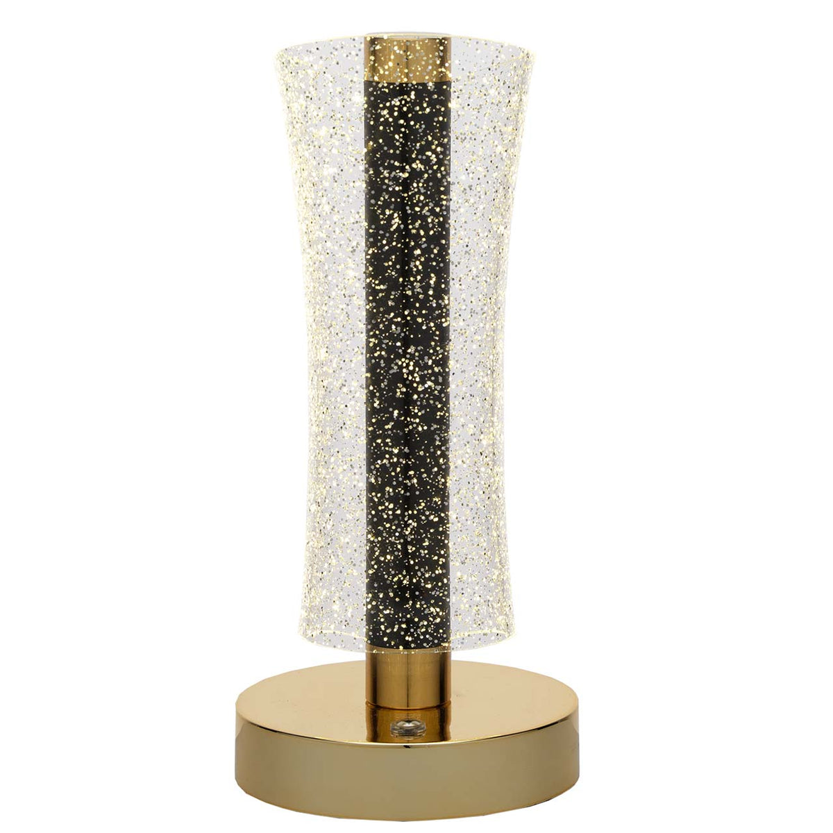Bagutta Lampada LED in Acrilico Rifrangente Colonna Ricaricabile USB 23 cm