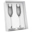 Bagutta Set 2 Calici Flûte Champagne in Vetro con Stelo Argentato 26 cm